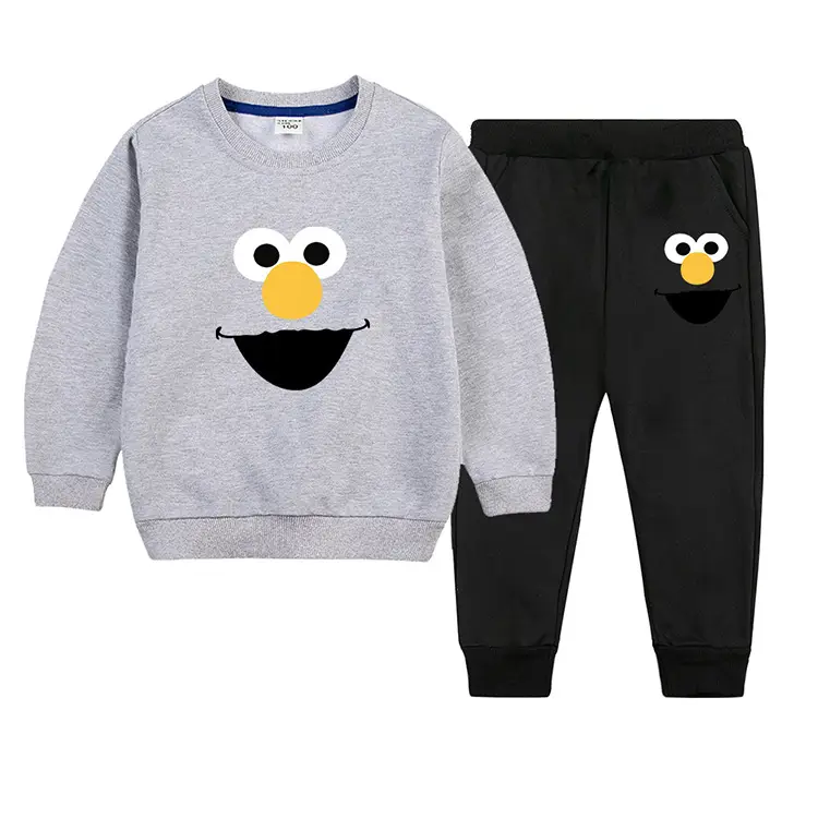Kids Green Smiley Sweatpants Set for Boys Girls — feature 12