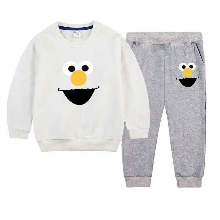 Kids Green Smiley Sweatpants Set for Boys Girls — feature 14
