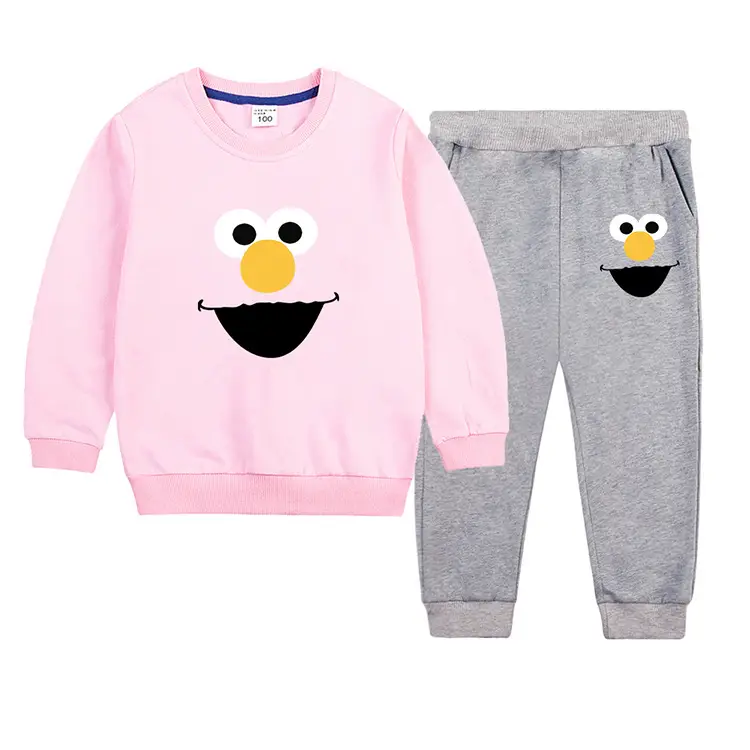 Kids Green Smiley Sweatpants Set for Boys Girls — feature 15