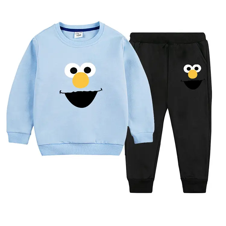 Kids Green Smiley Sweatpants Set for Boys Girls — feature 16