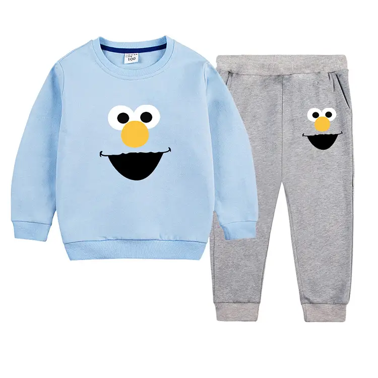 Kids Green Smiley Sweatpants Set for Boys Girls — feature 17
