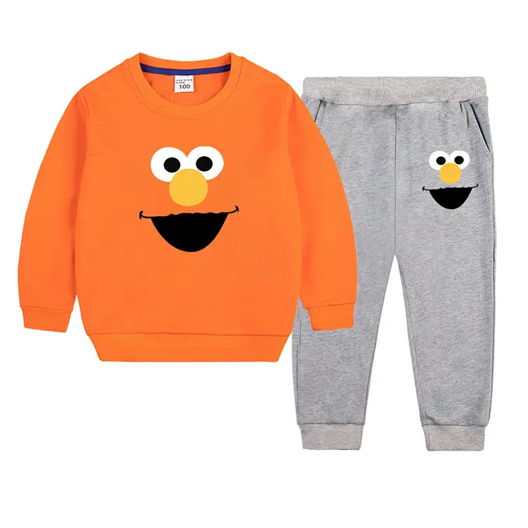 Kids Green Smiley Sweatpants Set for Boys Girls — feature 19