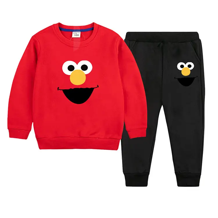 Kids Green Smiley Sweatpants Set for Boys Girls — feature 21