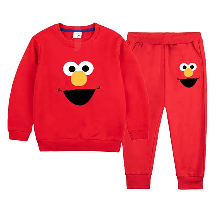 Kids Green Smiley Sweatpants Set for Boys Girls — feature 8
