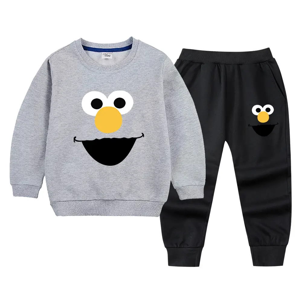 Kids Green Smiley Sweatpants Set for Boys Girls - Image 10
