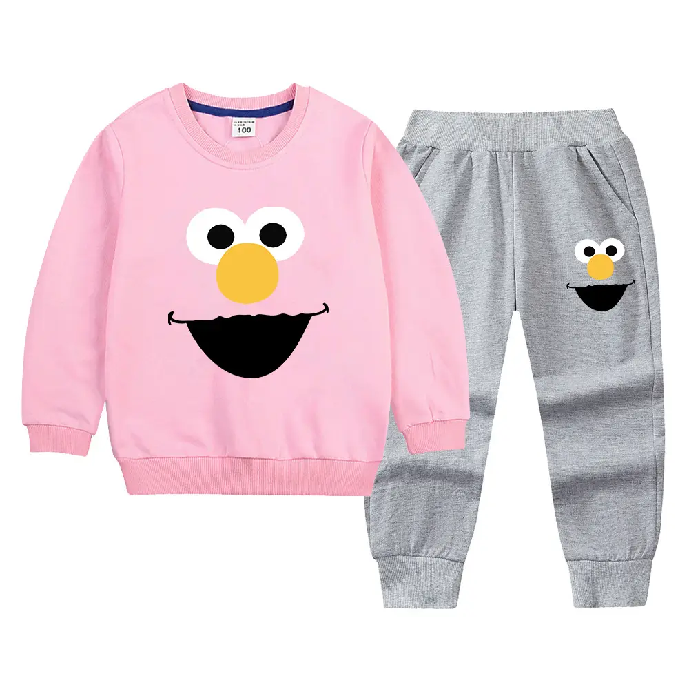 Kids Green Smiley Sweatpants Set for Boys Girls - Image 13