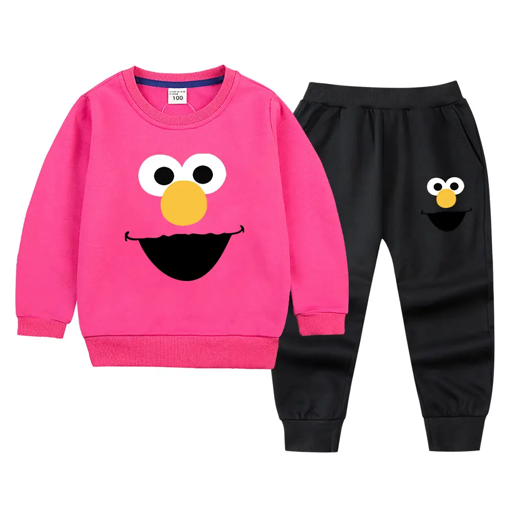 Kids Green Smiley Sweatpants Set for Boys Girls - Image 18