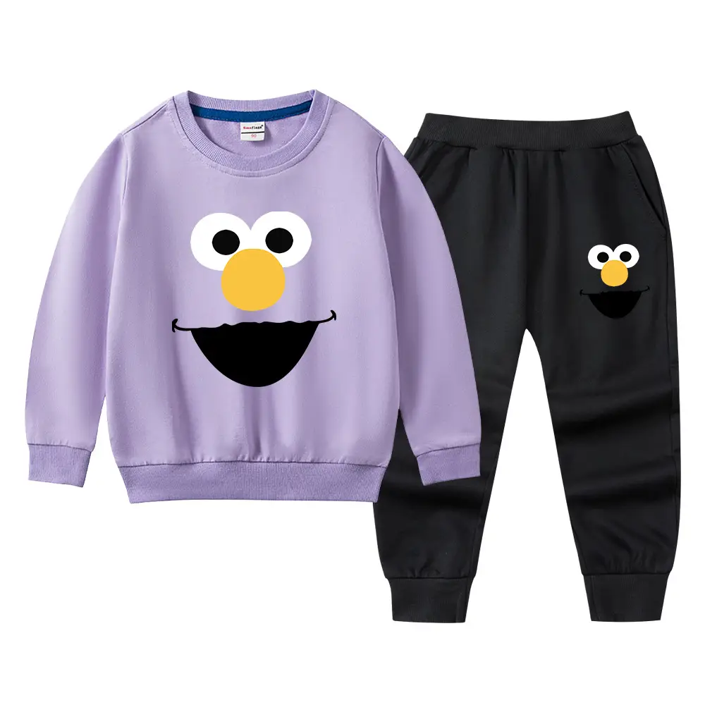 Kids Green Smiley Sweatpants Set for Boys Girls - Image 19