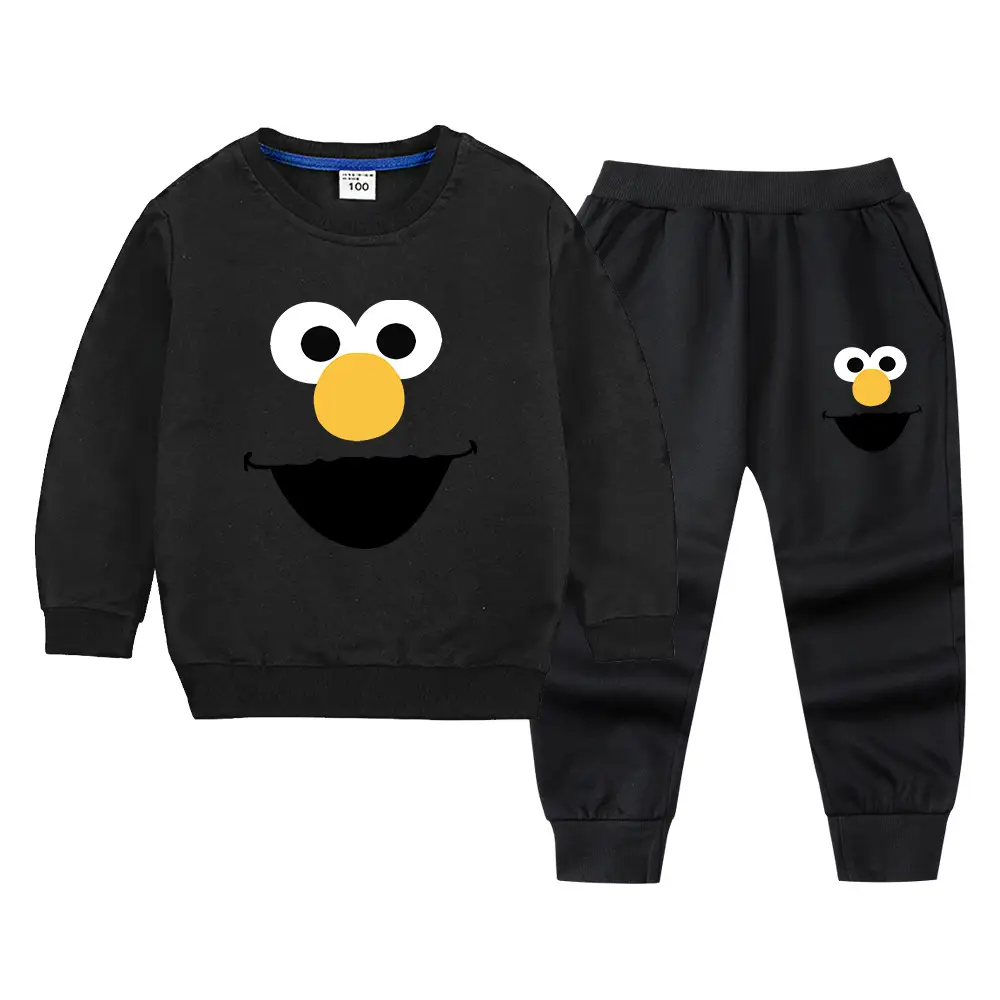 Kids Green Smiley Sweatpants Set for Boys Girls - Image 9