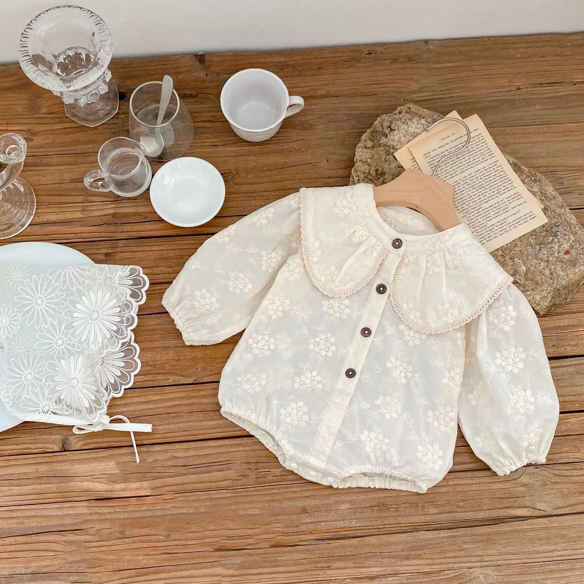 2025 Cotton Baby Girl Embroidered Long Sleeve Top - Image 3