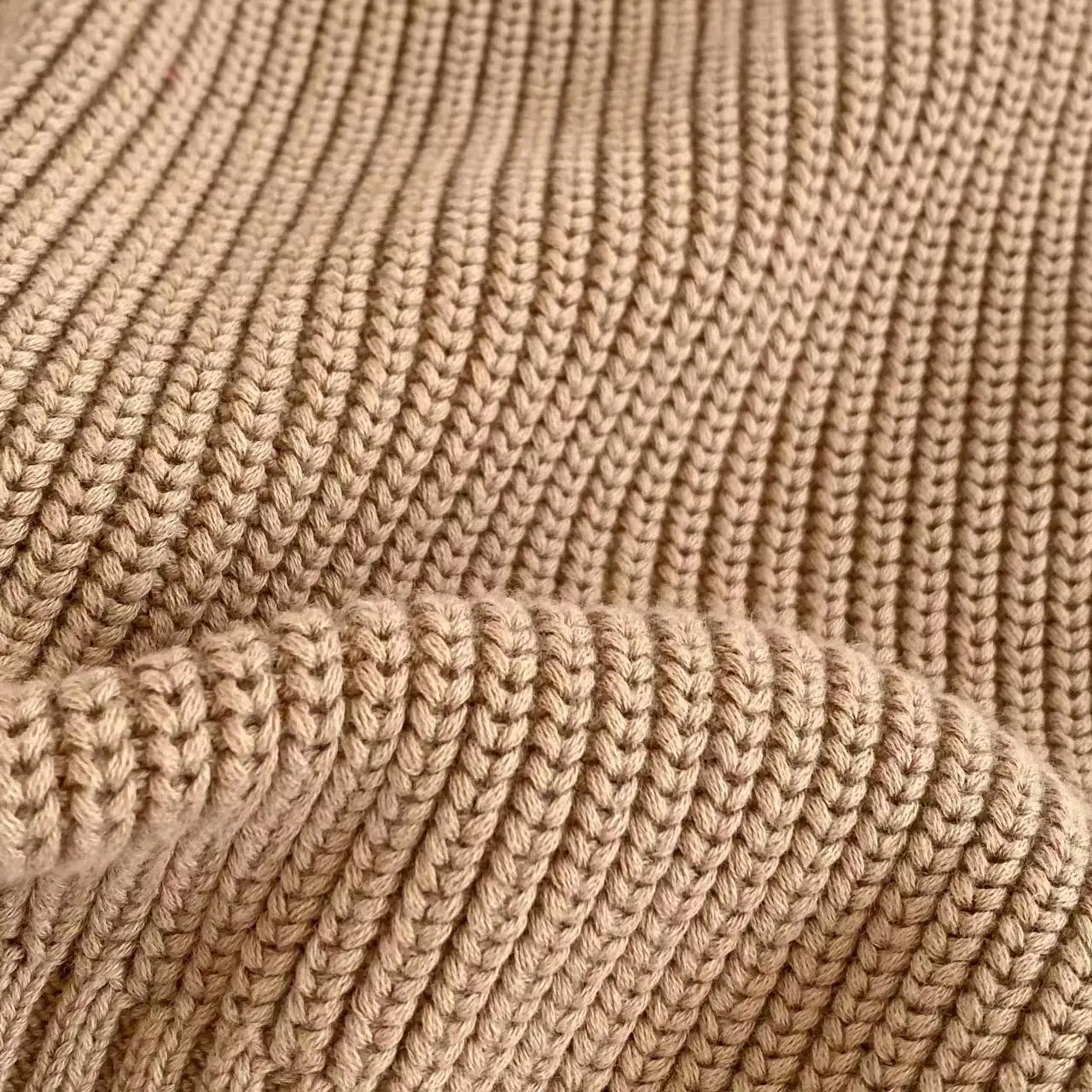 Mori Women's Turtleneck Sweater Brown Ribbed 2022 — feature 10