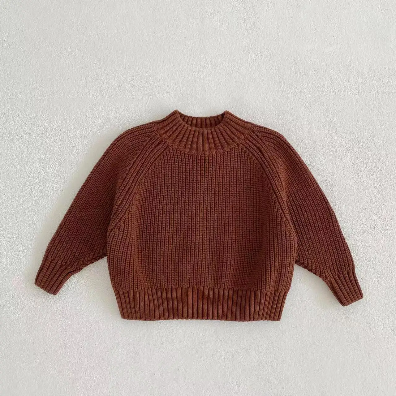 Mori Women's Turtleneck Sweater Brown Ribbed 2022 — feature 5