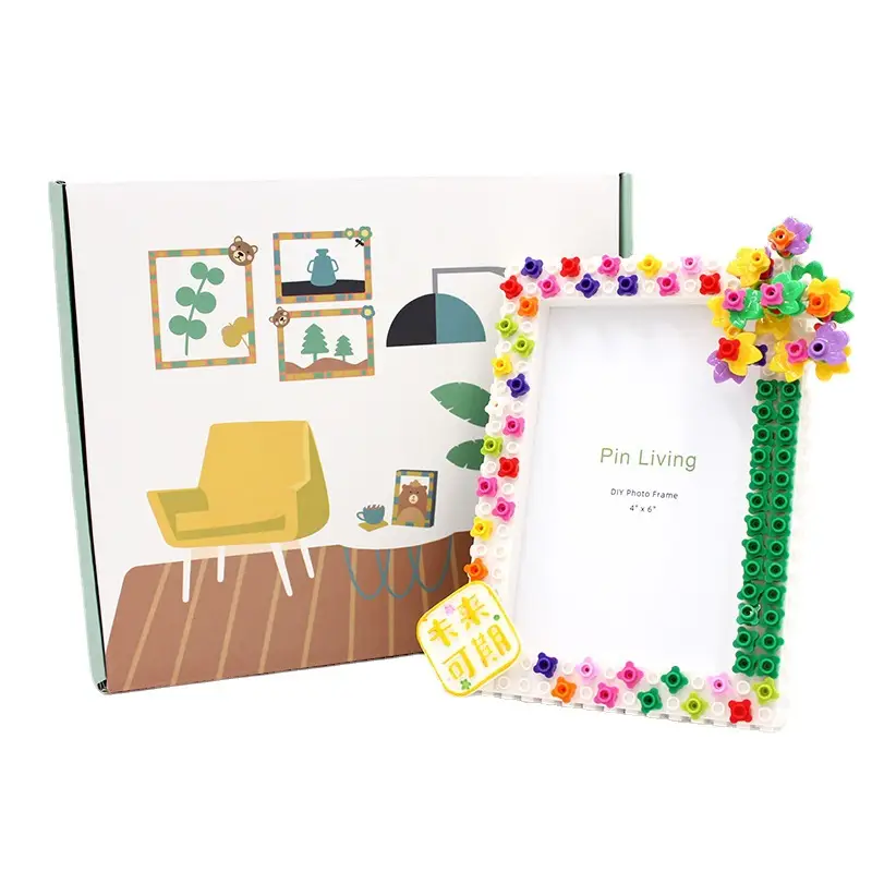 DIY Photo Frame with Building Blocks for Kids