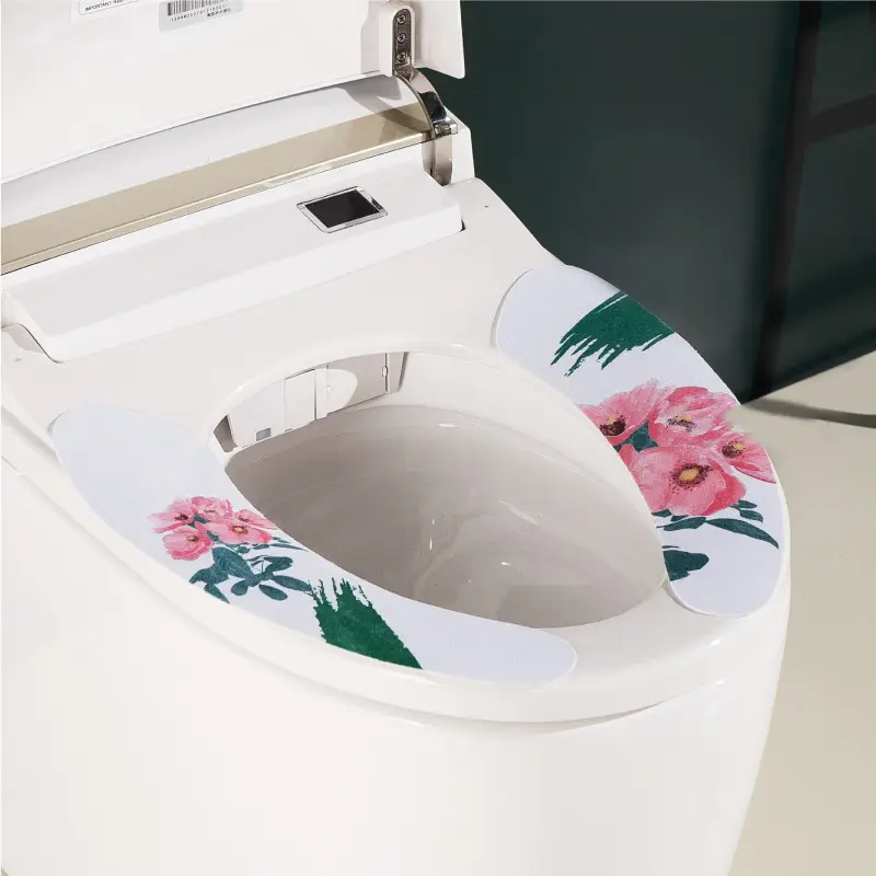 Watercolor Hand Painted Toilet Stickers for Home Use