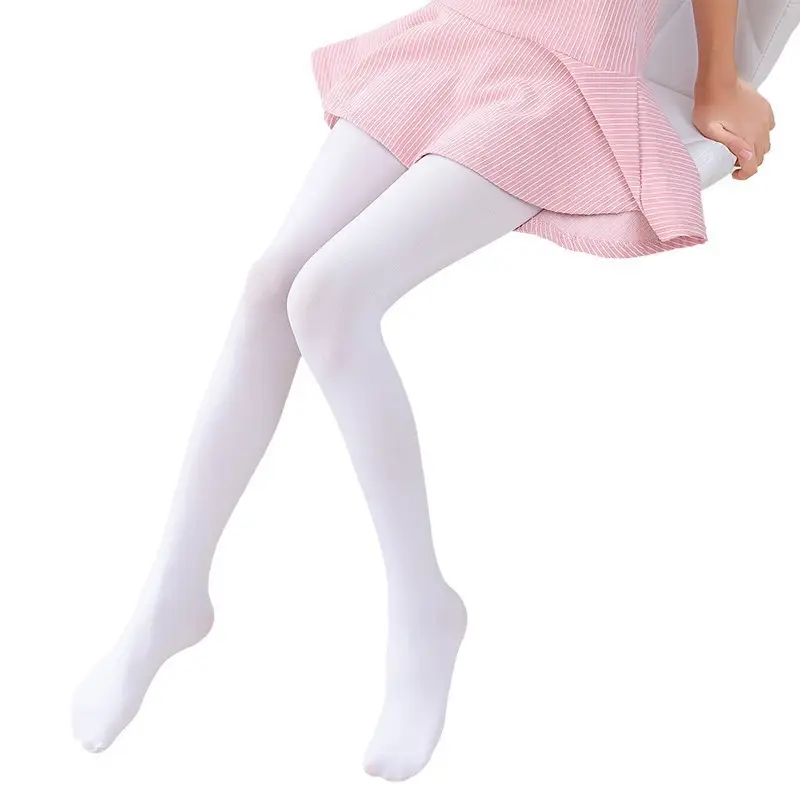 White Thickened Spring Pantyhose for Girls - Image 11