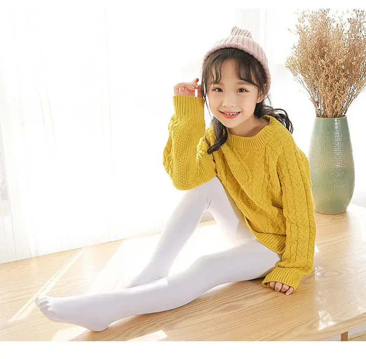White Thickened Spring Pantyhose for Girls — feature 13