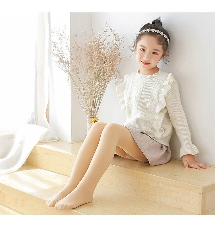 White Thickened Spring Pantyhose for Girls — feature 14