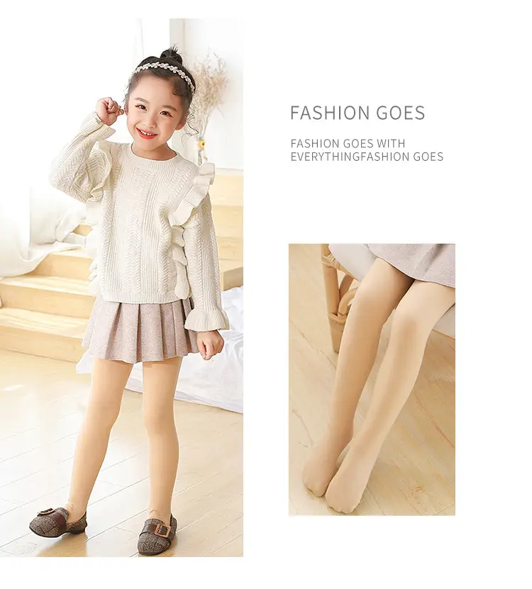 White Thickened Spring Pantyhose for Girls — feature 15
