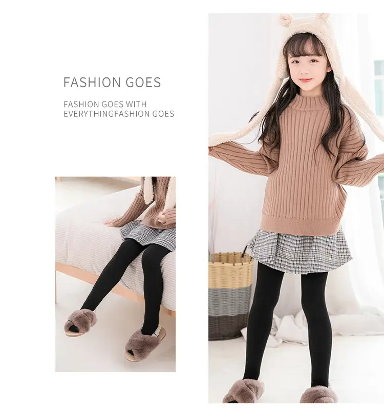 White Thickened Spring Pantyhose for Girls — feature 17