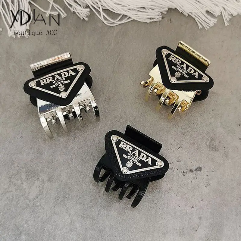 Metal Triangle Hair Clip with Brand Logo - Image 4