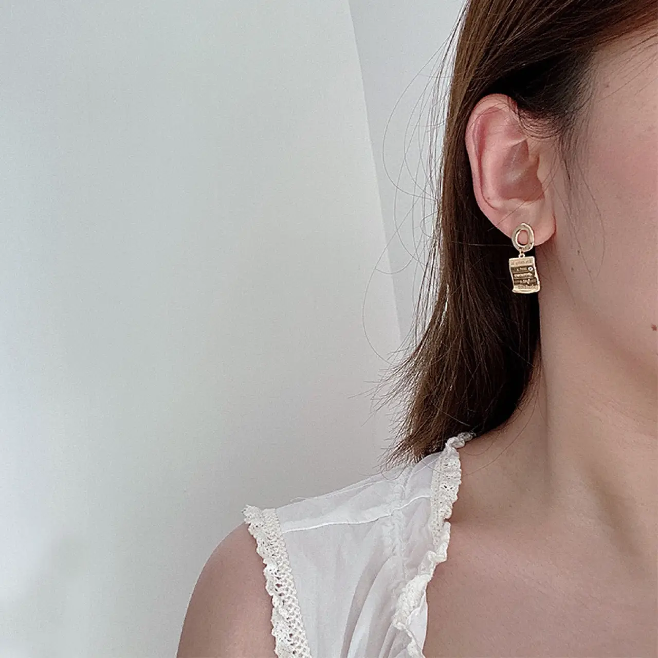 925 Silver Needle Earrings 14k Gold French Bookmark Love Letter — feature 6