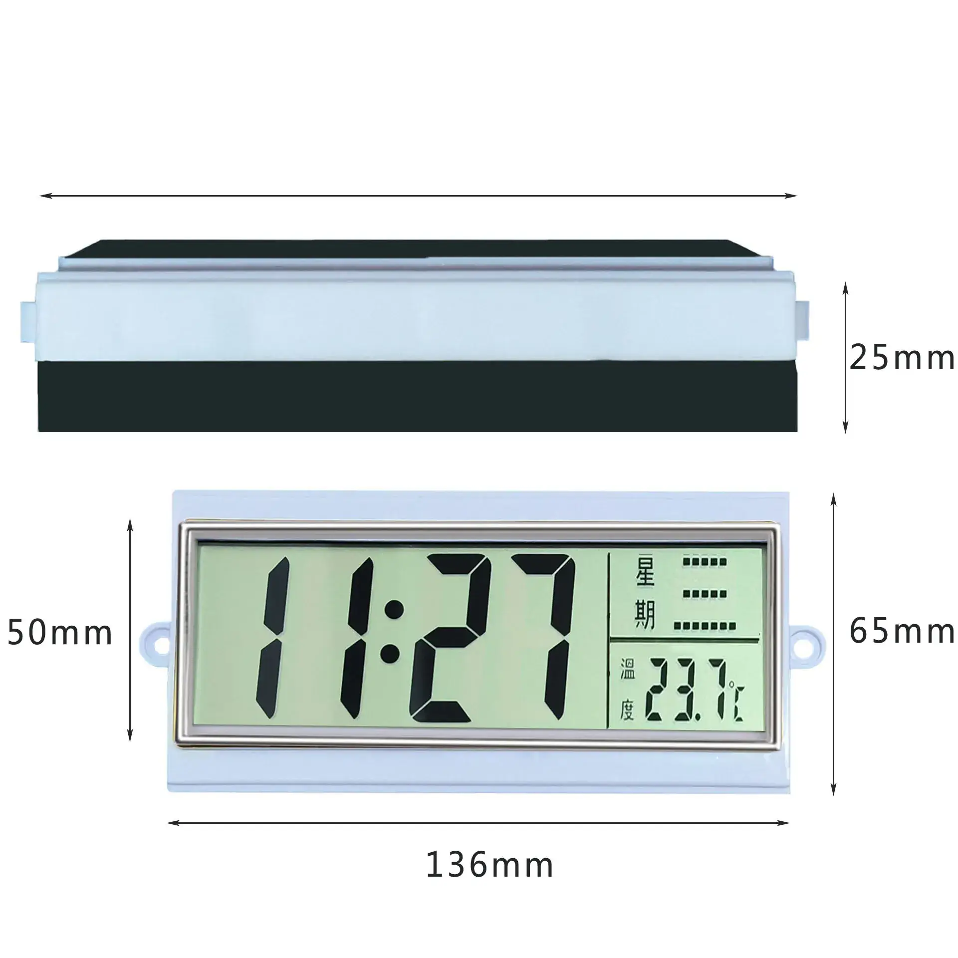 New Embedded Wall Clock Perpetual Calendar Accessories Crystal Porcelain Painting Electronic Calendar Time Display Clock Digital Display Movement