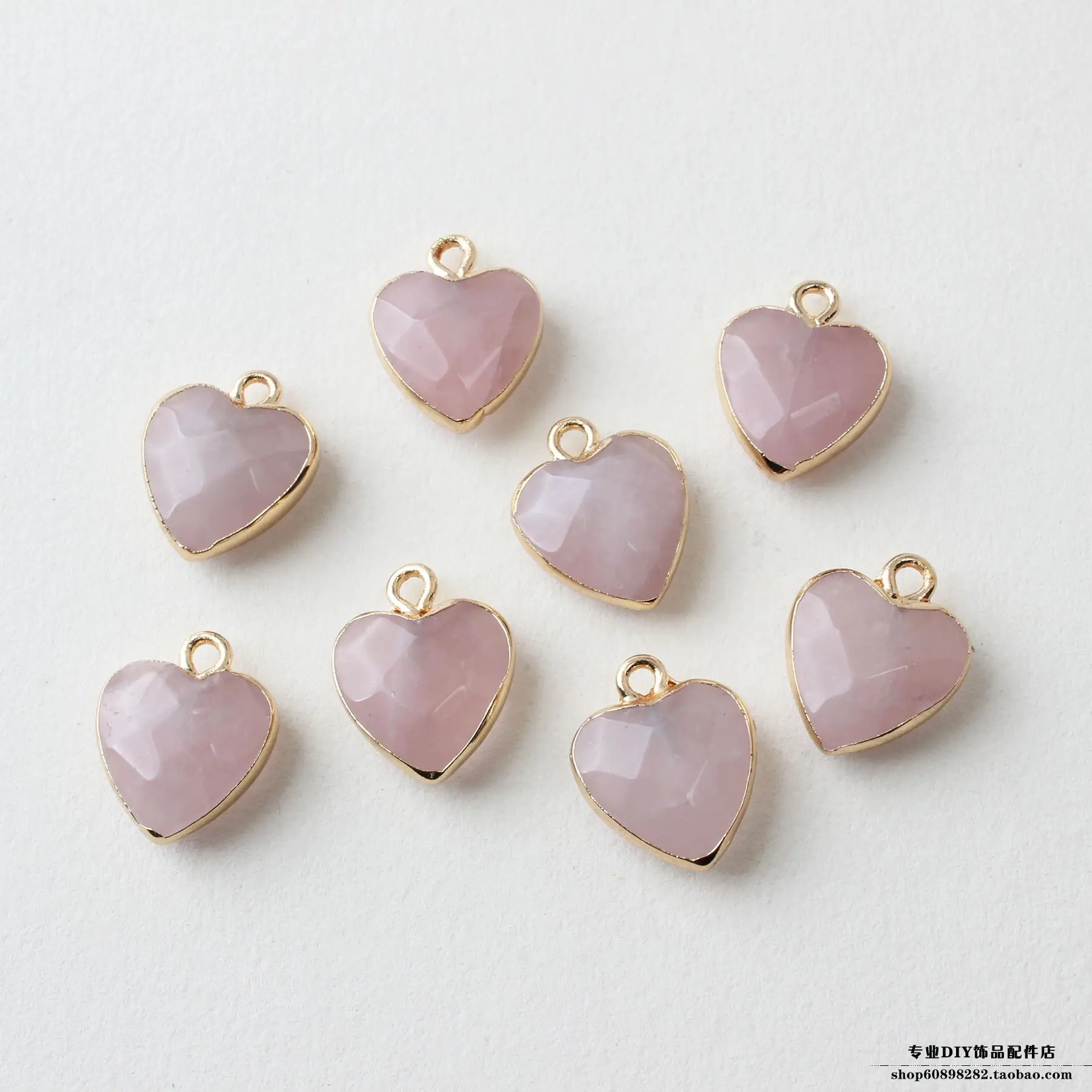 Natural Gemstone Heart Cut Face Crystal Pendant Necklace Set — feature 13