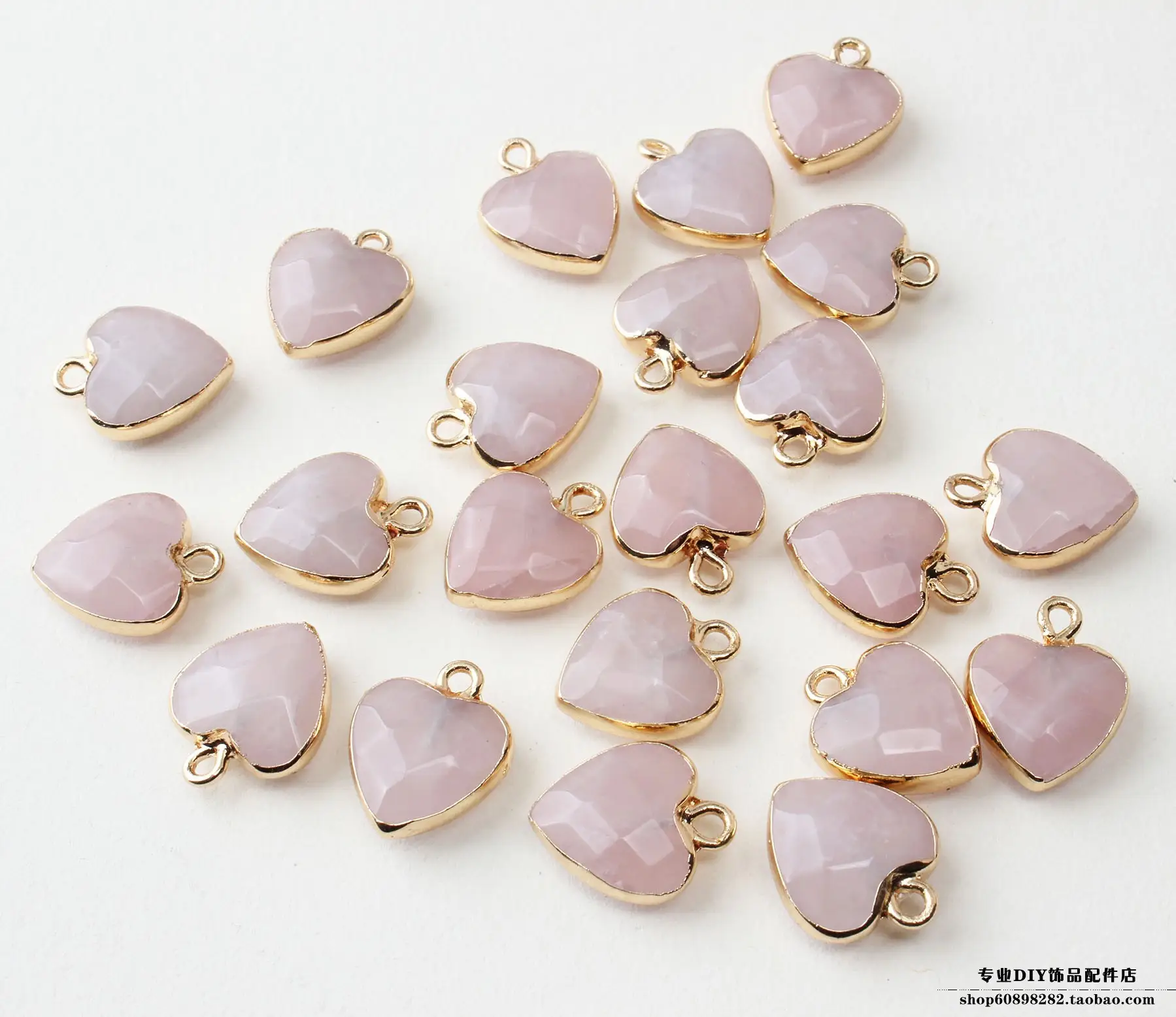 Natural Gemstone Heart Cut Face Crystal Pendant Necklace Set — feature 14