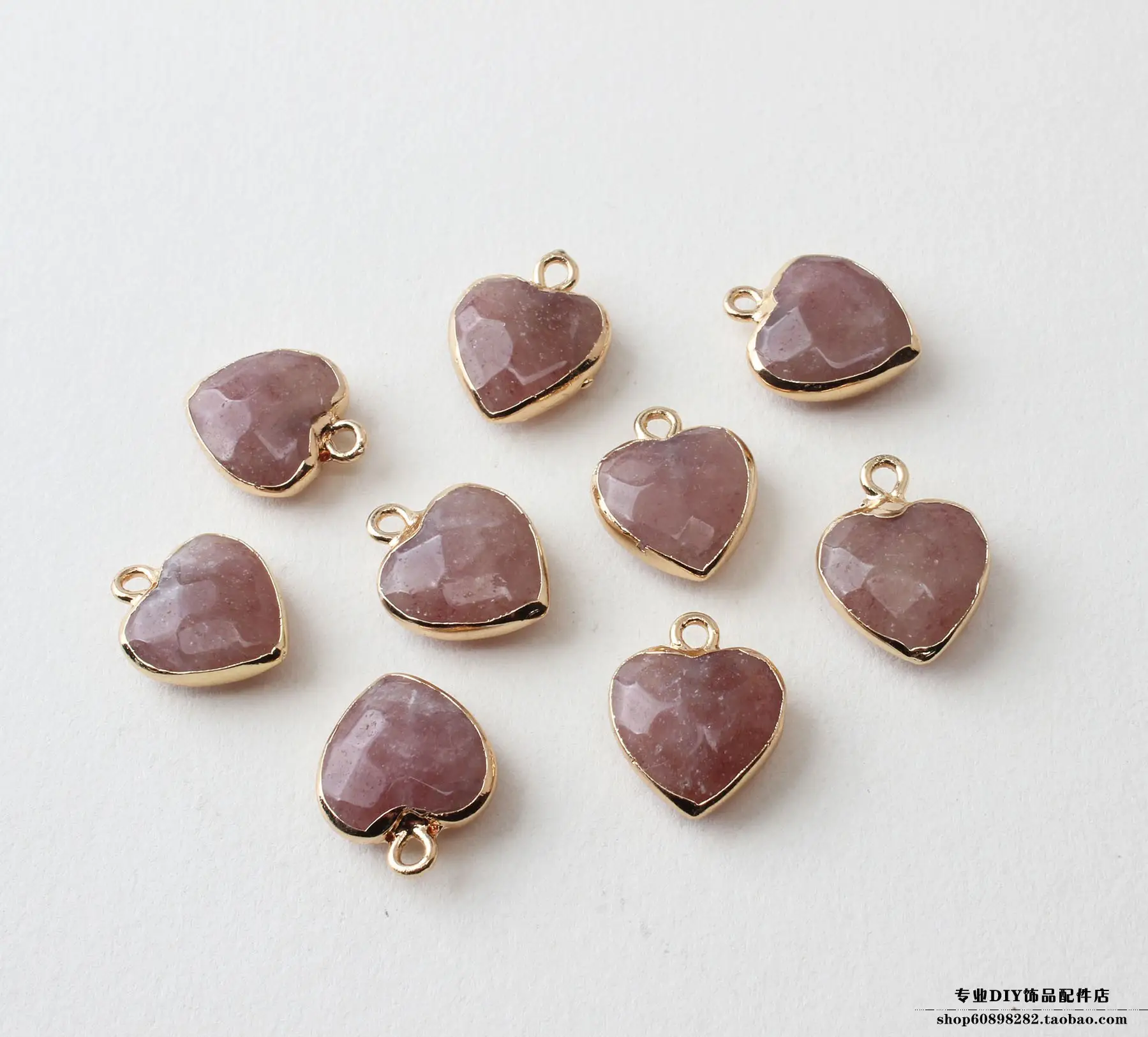 Natural Gemstone Heart Cut Face Crystal Pendant Necklace Set — feature 16