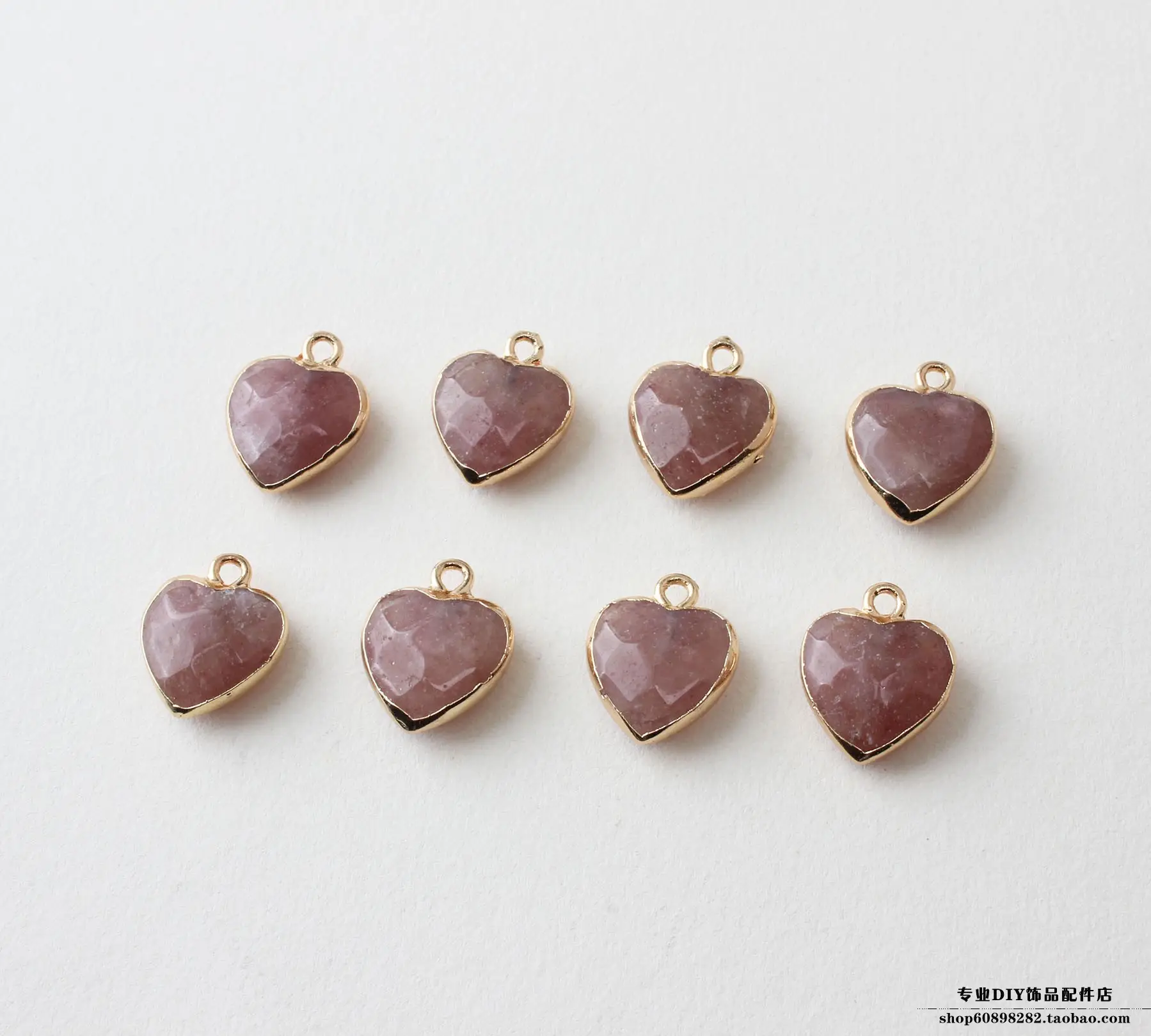 Natural Gemstone Heart Cut Face Crystal Pendant Necklace Set — feature 17