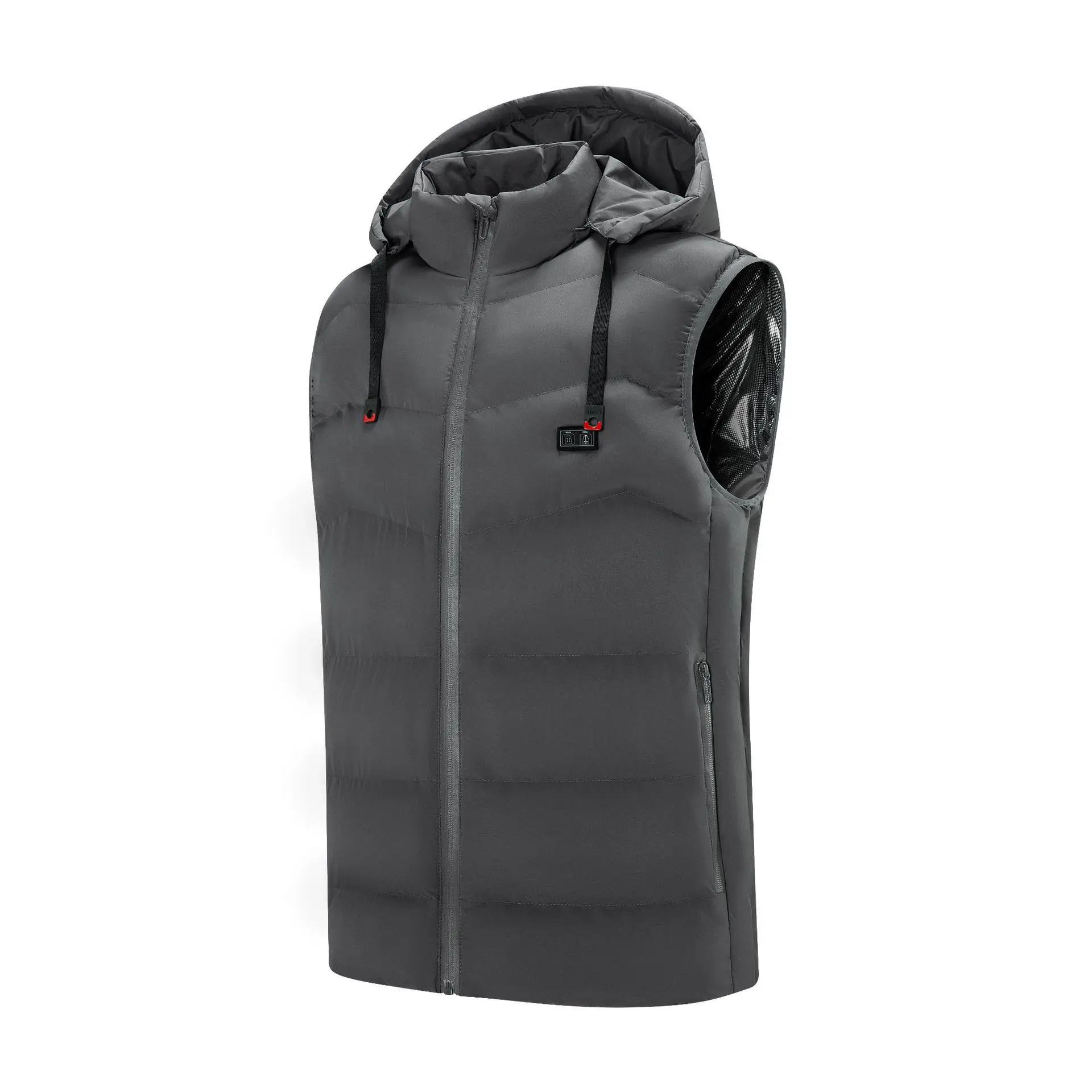 New Men's Waistcoat Vest 9W Electric Warm Winter Hooded Vest - Image 9