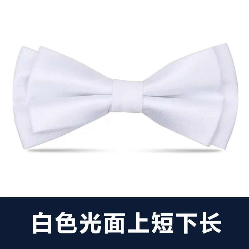 Men's Double Tie Groom Bow Set Wine Red Black Wedding - Image 19