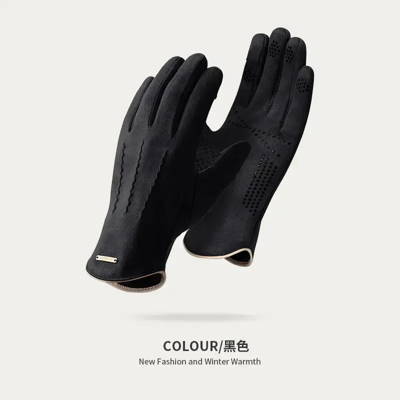 Men's Suede Touchscreen Gloves Winter Warm Non-Slip - Image 3