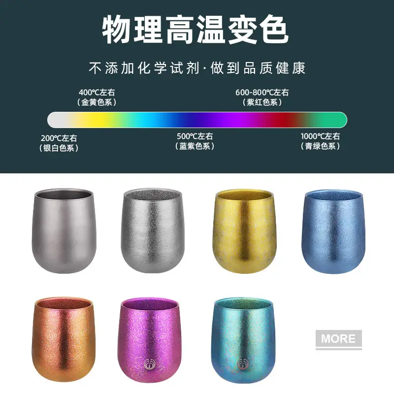 Pure Titanium Heat Insulated Ice Cup with Lid - Image 10