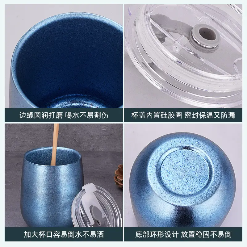 Pure Titanium Heat Insulated Ice Cup with Lid - Image 11