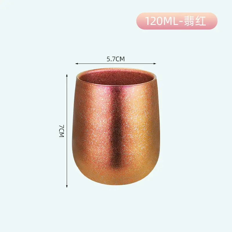 Pure Titanium Heat Insulated Ice Cup with Lid - Image 2