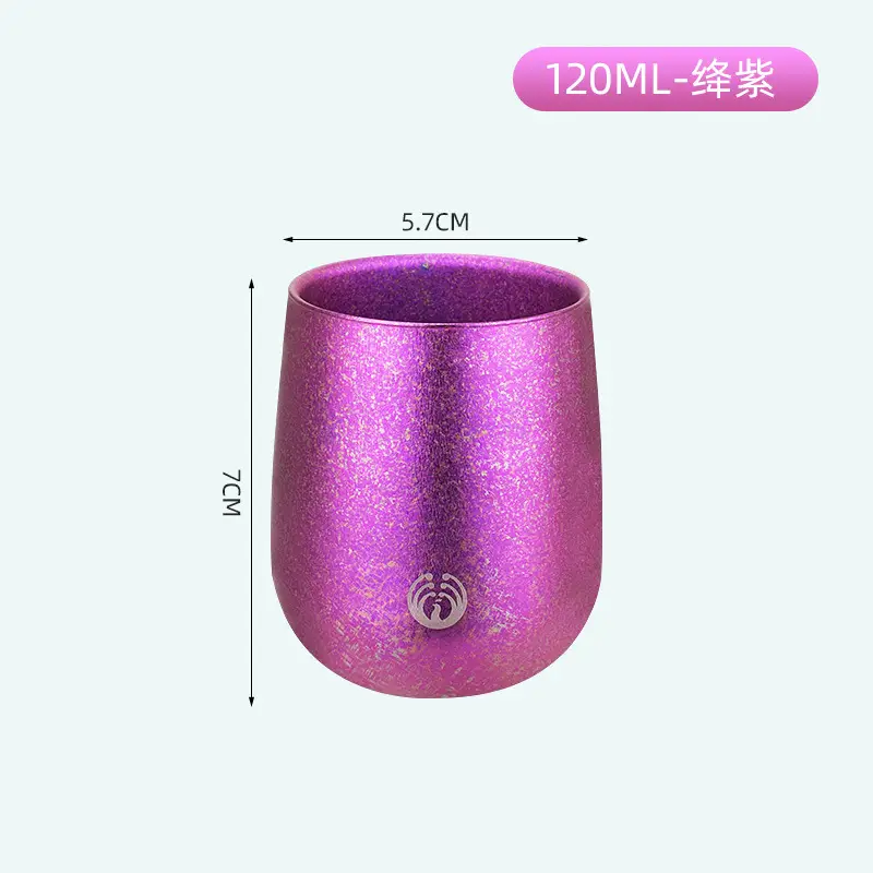 Pure Titanium Heat Insulated Ice Cup with Lid - Image 3