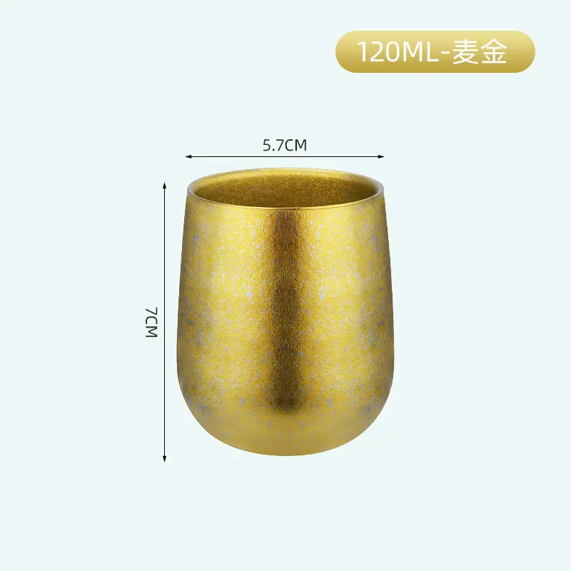 Pure Titanium Heat Insulated Ice Cup with Lid - Image 4