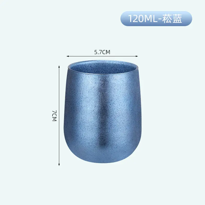 Pure Titanium Heat Insulated Ice Cup with Lid - Image 5