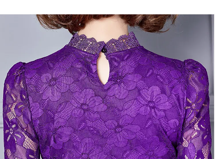 2024 Lace Base Shirt Women Large Size Slim Fit — feature 38