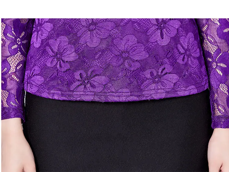 2024 Lace Base Shirt Women Large Size Slim Fit — feature 41