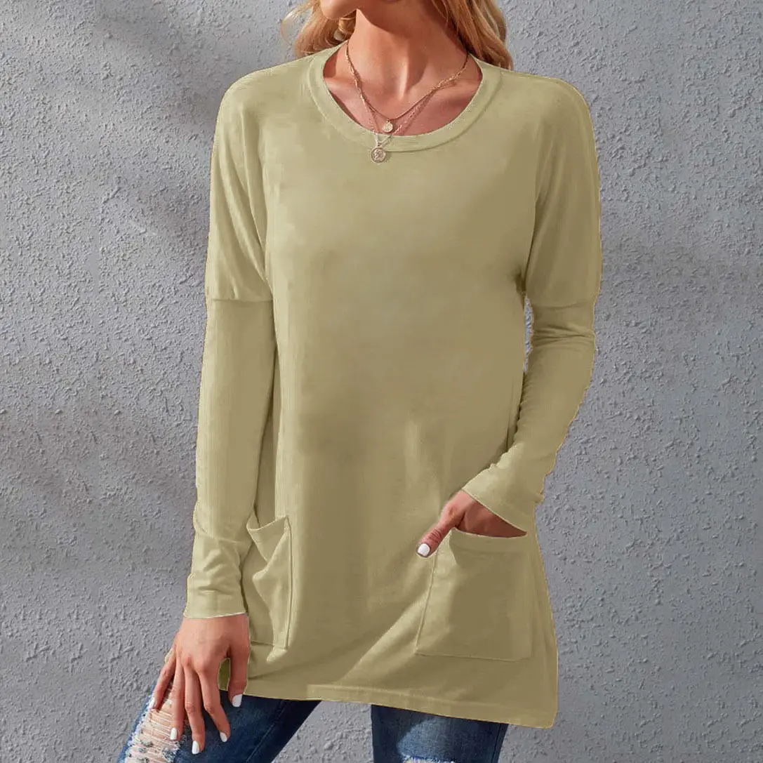 Women Black Long Sleeve Round Neck T-Shirt Casual Wear