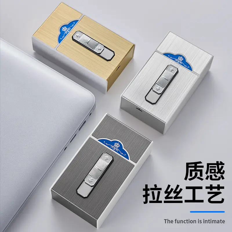 USB Charging Cigarette Box 20 Pcs Integrated Lighter - Image 7