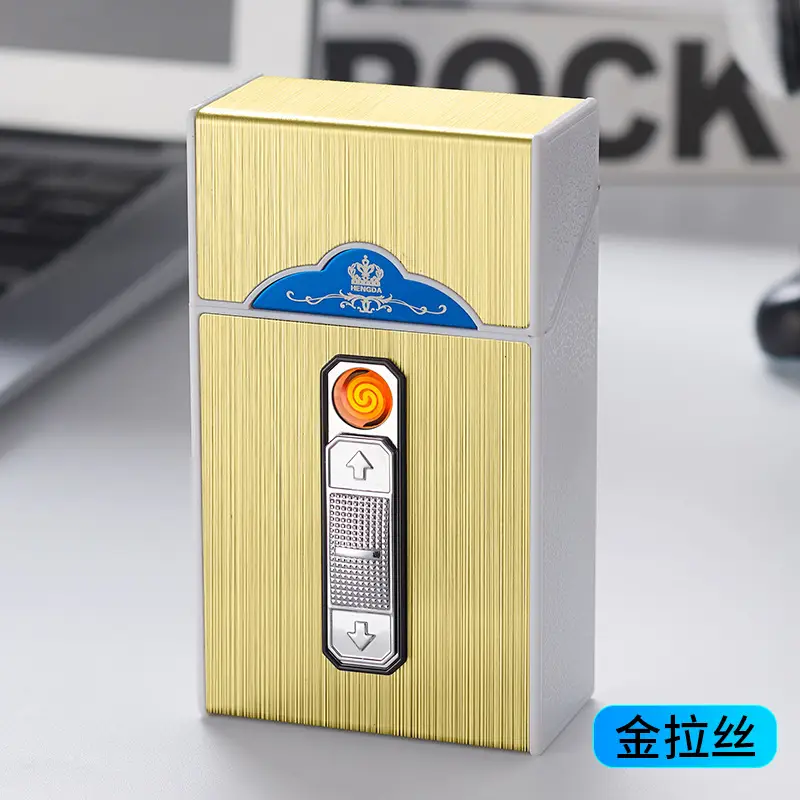 USB Charging Cigarette Box 20 Pcs Integrated Lighter - Image 2
