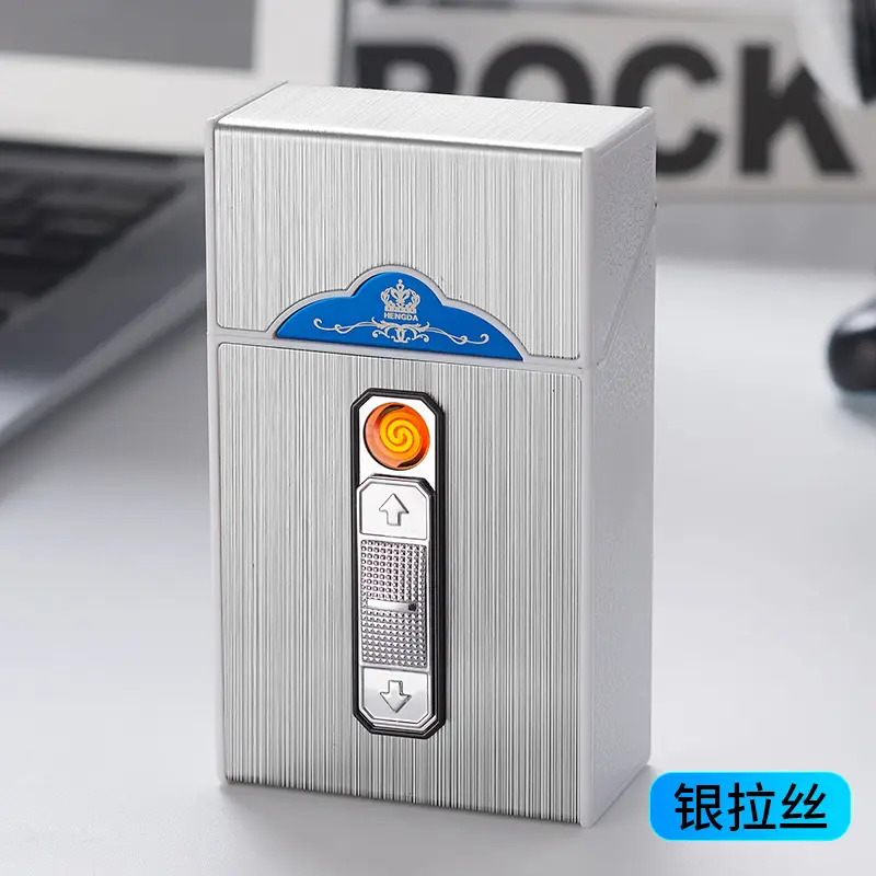 USB Charging Cigarette Box 20 Pcs Integrated Lighter - Image 3