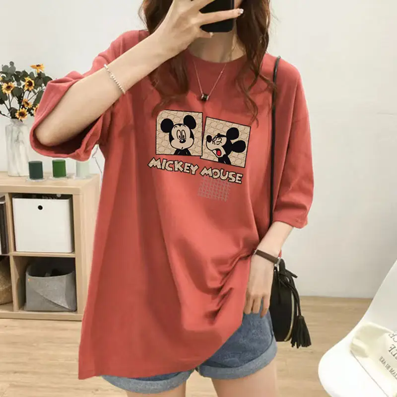 Trendy Yellow Smile Print T-shirt for Women Mid Length Loose Fit - Image 22