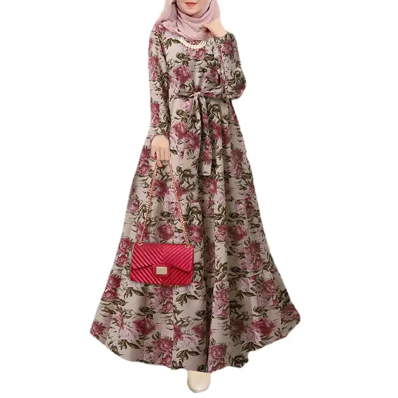 New Cross-Border Dress with Floral Print & Irregular Hem - Image 7