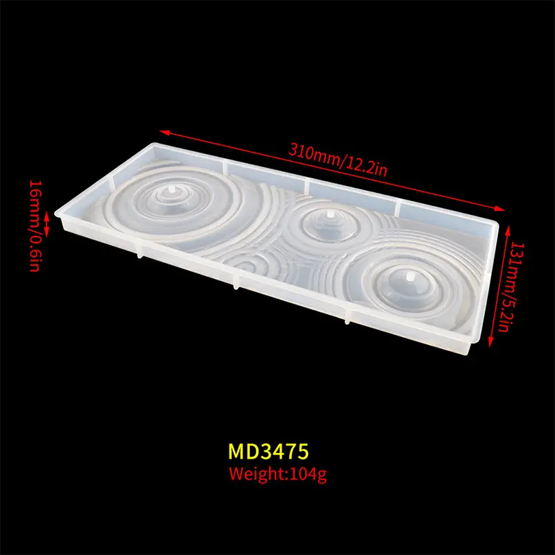 Silicone Mould for Square Flower Pot with Glue Dropping Design - Image 7