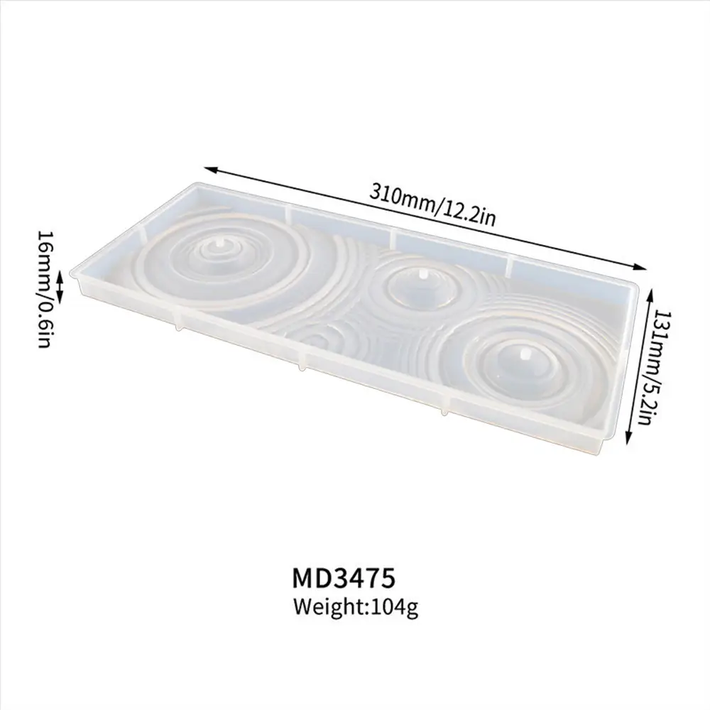 Silicone Mould for Square Flower Pot with Glue Dropping Design - Image 2