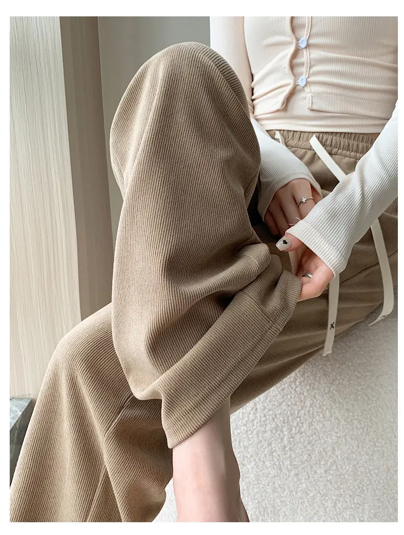 Women Velvet Wide Leg Pants High Waist Drapey Casual 2025 — feature 20